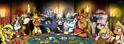 Size: 11200x4000 | Tagged: safe, artist:lovelyneckbeard, oc, oc only, changeling, deer, dracony, earth pony, pony, unicorn, a song of ice and fire, game of thrones, i can't believe it's not idw