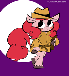 Size: 1024x1140 | Tagged: safe, artist:bickcomixx, pinkie pie, earth pony, pony, g4, bipedal, fedora, female, hat, secret agent, solo, spy, trenchcoat, unshorn fetlocks