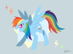 Size: 1024x769 | Tagged: safe, artist:pegasisters82, rainbow dash, g4, female, simple background, solo, spread wings