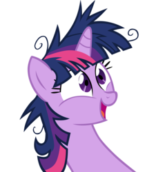 Size: 4519x5000 | Tagged: safe, artist:tardifice, twilight sparkle, g4, hurricane fluttershy, absurd resolution, female, messy mane, portrait, simple background, solo, transparent background, twilight snapple, vector