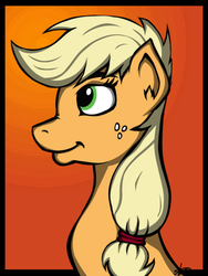 Size: 600x798 | Tagged: safe, artist:odibon, applejack, g4, female, profile, solo