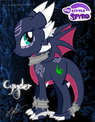 Size: 900x1151 | Tagged: safe, artist:srs17, dracony, hybrid, cute, cynder, ponified, solo, spyro the dragon (series), the legend of spyro