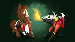 Size: 1024x576 | Tagged: safe, gun, parody, ponified, pyro (tf2), rifle, sniper rifle, team fortress 2, weapon