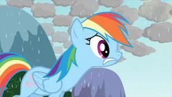 Size: 853x480 | Tagged: safe, screencap, rainbow dash, pegasus, pony, g4, magical mystery cure, my little pony: friendship is magic, season 3, a true true friend, female, solo, swapped cutie marks