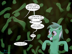 Size: 3333x2500 | Tagged: safe, artist:halflingpony, lyra heartstrings, g4, hand, hand fetish, helping hands, high res, labyrinth, parody, sparkly eyes