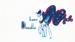 Size: 1280x720 | Tagged: artist needed, safe, princess luna, lunadoodle, g4, female, solo