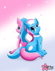 Size: 1000x1294 | Tagged: safe, artist:clouddg, aloe, lotus blossom, earth pony, pony, g4, chest fluff, duo, fluffy, sitting, spa twins