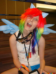 Size: 720x960 | Tagged: safe, artist:zephyrphoenix, rainbow dash, human, g4, cosplay, irl, irl human, photo