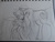 Size: 5184x3888 | Tagged: safe, artist:asiajena8, big macintosh, fluttershy, earth pony, pony, g4, blushing, male, monochrome, neck hug, ship:fluttermac, shipping, size difference, sketch, stallion, straight, traditional art, wip