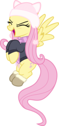 Size: 679x1433 | Tagged: safe, artist:cheezedoodle96, fluttershy, pegasus, pony, g4, .svg available, boots, bottomless, clothes, cute, eyes closed, female, flutteryay, flying, hat, mare, open mouth, partial nudity, scarf, shyabetes, simple background, smiling, solo, spread wings, svg, sweater, sweatershy, transparent background, vector, winter outfit, yay