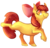 Size: 666x634 | Tagged: safe, artist:thelionmedal, apple bloom, earth pony, pony, g4, female, filly, foal, raised hoof, raised leg, simple background, smiling, solo, transparent background