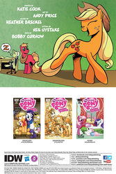 Size: 900x1344 | Tagged: safe, idw, official comic, apple bloom, applejack, big macintosh, cheerilee, granny smith, opalescence, rarity, scootaloo, spike, sweetie belle, earth pony, pony, g4, spoiler:comic, covers, idw advertisement, male, stallion