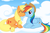 Size: 2400x1600 | Tagged: safe, artist:whitegamma, applejack, rainbow dash, g4, female, lesbian, ship:appledash, shipping