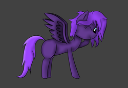 Size: 2491x1717 | Tagged: safe, artist:chromia, oc, oc only, oc:purple skies, female, purple mane, solo, wink