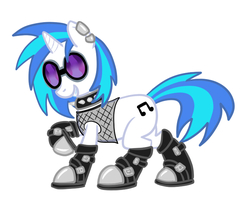 Size: 710x560 | Tagged: safe, dj pon-3, vinyl scratch, g4, female, solo