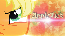 Size: 2560x1440 | Tagged: safe, artist:dj-applej-sound, artist:sairoch, applejack, g4, close-up, cutie mark, lens flare, vector, wallpaper