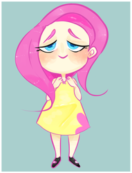 Size: 656x857 | Tagged: safe, artist:do-it-emily, fluttershy, human, g4, female, humanized, solo
