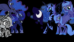 Size: 1366x768 | Tagged: safe, artist:moonfire-dovahkiin, nightmare moon, princess luna, g4, my little pony: friendship is magic, season 1, cutie mark, filly, simple background, vector, wallpaper, woona