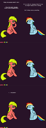 Size: 513x1404 | Tagged: safe, artist:claireannecarr, rainbow dash, ask maplejack, g4, ask, cowboys and equestrians, crying, mad (tv series), mad magazine, maplejack, shipping, tumblr
