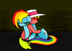 Size: 684x487 | Tagged: safe, artist:claireannecarr, rainbow dash, ask maplejack, g4, ask, cowboys and equestrians, crying, mad (tv series), mad magazine, maplejack, tumblr