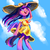 Size: 1800x1800 | Tagged: safe, artist:ilanta, twilight sparkle, pony, g4, bipedal, clothes, female, giant hat, hat, solo