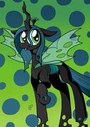 Size: 752x1063 | Tagged: dead source, safe, artist:ferretinstincts, queen chrysalis, changeling, changeling queen, g4, female, solo