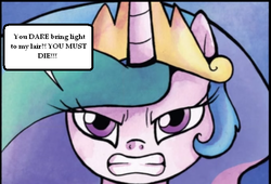 Size: 507x345 | Tagged: safe, princess celestia, g4, cd-i, exploitable meme, ganon, glarelestia, meme, the legend of zelda, zelda: the wand of gamelon