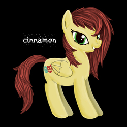 Size: 1111x1111 | Tagged: safe, artist:lauren-campbell, oc, oc only, oc:cinnamon, pegasus, pony, female, mare, solo