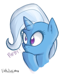 Size: 1558x1771 | Tagged: safe, artist:vivofortissimo, trixie, pony, g4, cute, diatrixes, female, phfbt, silly, silly pony, solo