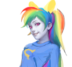 Size: 1024x961 | Tagged: safe, artist:hasbrony, rainbow dash, equestria girls, g4, female, realistic, solo