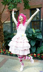 Size: 1249x2048 | Tagged: safe, artist:thewanderer-chan, pinkie pie, human, g4, cosplay, irl, irl human, photo