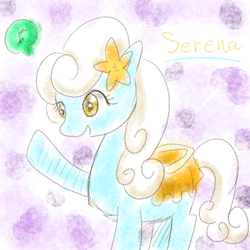 Size: 1000x1000 | Tagged: safe, artist:calrchi, serena, g4, background pony, pixiv, solo