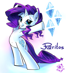 Size: 1809x1992 | Tagged: safe, artist:gsphere, rarity, g4, belly button, bipedal, cutie mark, female, solo