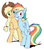 Size: 862x976 | Tagged: safe, artist:gsphere, applejack, rainbow dash, pony, g4, bipedal, looking at you