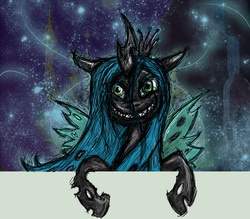 Size: 1280x1119 | Tagged: safe, artist:lauren-campbell, queen chrysalis, changeling, changeling queen, g4, female, solo