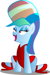 Size: 7187x10769 | Tagged: safe, artist:atomicmillennial, rainbow dash, pegasus, pony, g4, absurd resolution, alternate hairstyle, clothes, dress, female, high heels, hypnosis, lipstick, makeup, rainbow dash always dresses in style, shoes, simple background, solo, transparent background