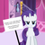 Size: 720x720 | Tagged: safe, rarity, g4, 83%, background pony strikes again, drama, mouthpiece, op is a duck, op is trying to start shit, picket sign, twilicorn spotlight drama