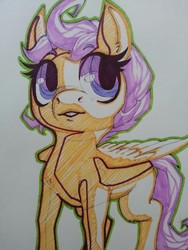 Size: 375x500 | Tagged: safe, artist:moo, scootaloo, g4, female, solo, traditional art
