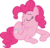 Size: 3538x3402 | Tagged: safe, artist:porygon2z, pinkie pie, earth pony, pony, g4, mmmystery on the friendship express, my little pony: friendship is magic, active stretch, behaving like a dog, ear scratch, female, flexible, high res, mare, puppy pie, scratching, simple background, solo, transparent background, vector