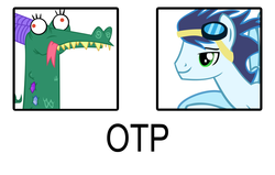 Size: 932x592 | Tagged: safe, crackle, soarin', dragon, g4, crack shipping, exploitable meme, joke shipping, meme, otp, ship:cracklesoar, shipping