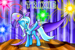 Size: 6000x4000 | Tagged: safe, artist:flamevulture17, trixie, pony, unicorn, g4, female, fireworks, mare, palindrome get, solo