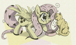 Size: 1890x1124 | Tagged: safe, artist:lulilulilaj, fluttershy, cat, g4, bowl, eating, feeding, female, red, solo