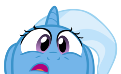 Size: 5000x3069 | Tagged: safe, artist:tardifice, trixie, pony, unicorn, g4, magic duel, bust, cross-eyed, cute, d:, diatrixes, faic, female, frown, high res, looking at you, mare, open mouth, simple background, solo, transparent background, vector, wide eyes