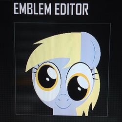 Size: 650x650 | Tagged: safe, derpy hooves, pegasus, pony, g4, call of duty, call of duty: black ops 2, emblem editor, female, mare, solo
