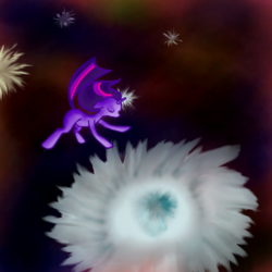 Size: 800x800 | Tagged: safe, artist:limeylassen, twilight sparkle, g4, flower, space