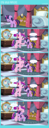 Size: 2682x7000 | Tagged: dead source, safe, artist:claritea, princess cadance, twilight sparkle, g4, comic, filly, hug