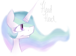 Size: 1914x1421 | Tagged: safe, artist:heedheed, princess celestia, g4, female, simple background, smiling, solo