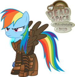Size: 4320x4400 | Tagged: safe, artist:overdriv3n, rainbow dash, g4, absurd resolution, dead space, female, solo