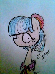 Size: 500x667 | Tagged: safe, artist:miss-racco0n, coco pommel, g4, female, skinny, solo, thin