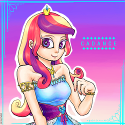 Size: 800x800 | Tagged: safe, artist:mirululu, princess cadance, human, g4, bracelet, female, humanized, necklace, solo